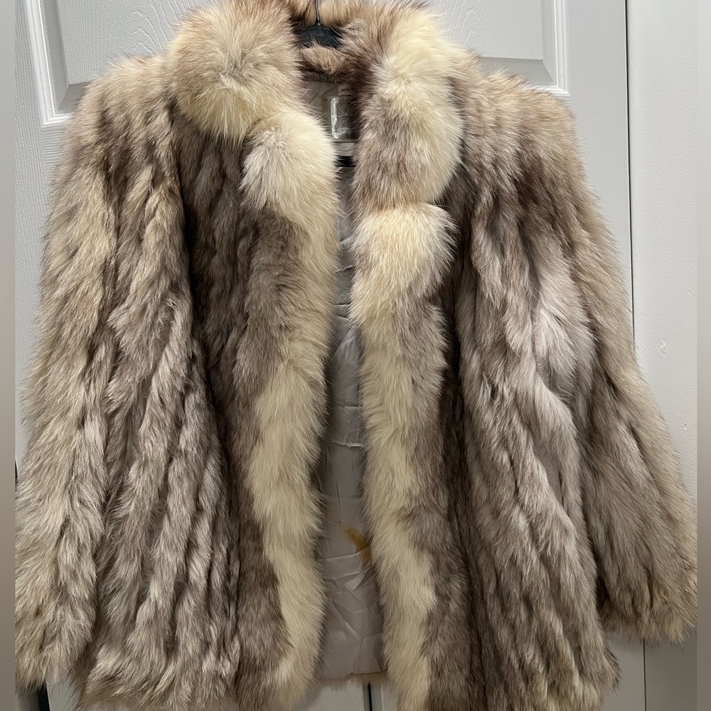Mink fox fur coat
